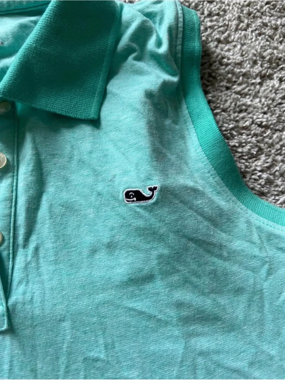 Vineyard Vines Sleeveless Polo Tank Top - Teal